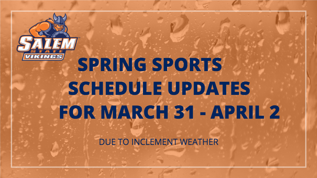 Spring Sports Schedule Updates - March 31 - April 2