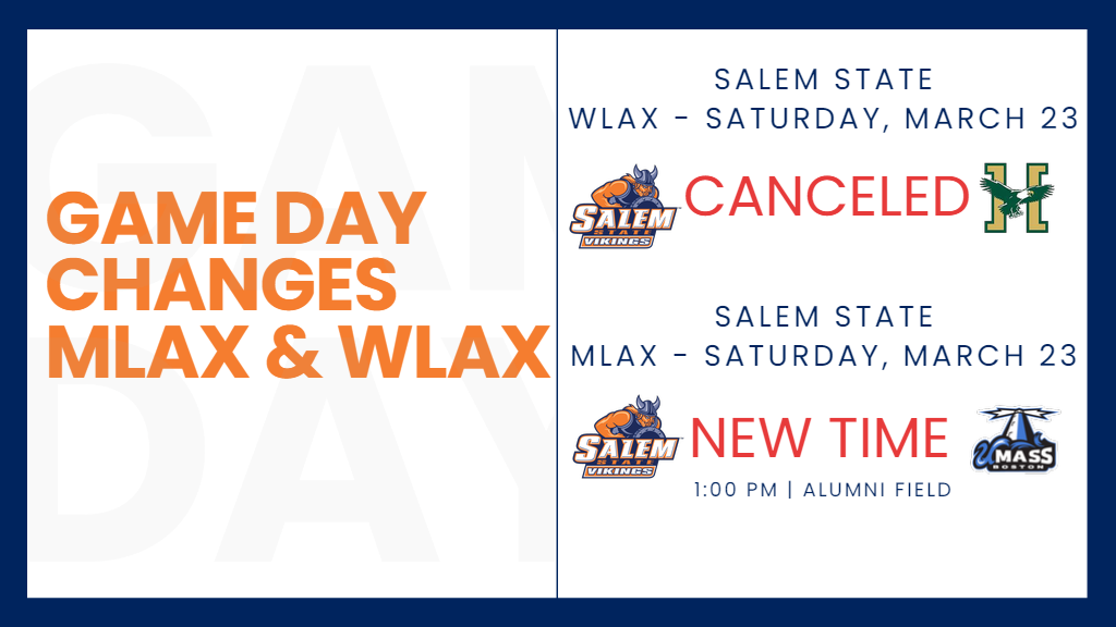 WLAX, MLAX Schedule Changes For Satruday, March 23
